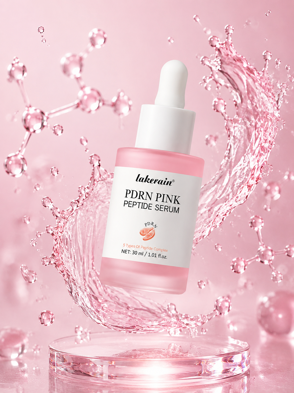 Lakerain PDRN Pink Peptide Serum for Brightening and Hydration