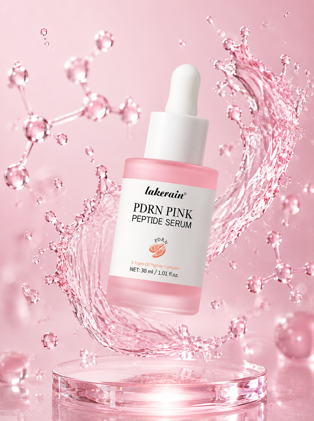 Lakerain PDRN Pink Peptide Serum for Brightening and Hydration